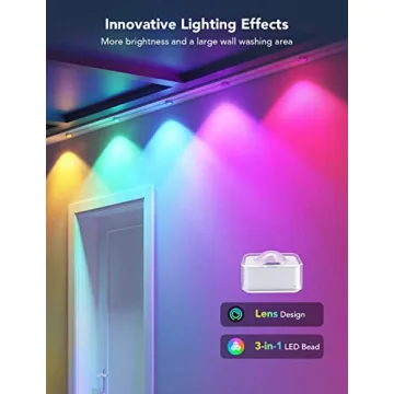 Govee Permanent Outdoor Lights, Smart RGBIC Outdoor Lights with 75 Scene Modes, 100ft with 72 LED Christmas Lights, IP67 Waterproof for Christmas Decorations, Work with Alexa, Google Assistant, White