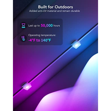 Govee Permanent Outdoor Lights, Smart RGBIC Outdoor Lights with 75 Scene Modes, 100ft with 72 LED Christmas Lights, IP67 Waterproof for Christmas Decorations, Work with Alexa, Google Assistant, White