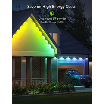 Govee Permanent Outdoor Lights, Smart RGBIC Outdoor Lights with 75 Scene Modes, 100ft with 72 LED Christmas Lights, IP67 Waterproof for Christmas Decorations, Work with Alexa, Google Assistant, White