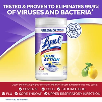 Lysol Dual Action Wipes for Effective Disinfection