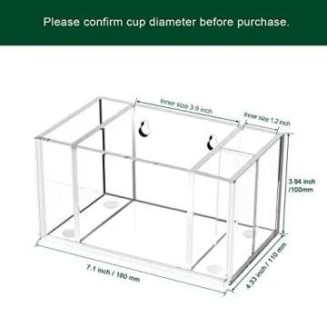 BOSSCASA Cup Holder with Marker Slot, Party Cup Dispenser Acrylic Cup Organizer Mark Your Cup and Dr...