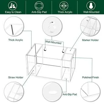 Stylish BOSSCASA Cup Holder with Marker Slot for Parties