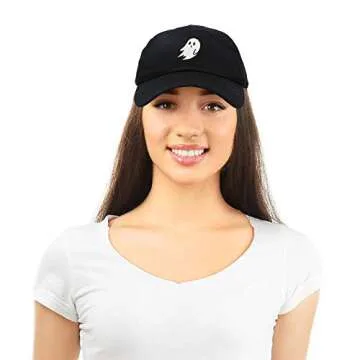 DALIX Ghost Embroidered Dad Hat for Halloween Fun