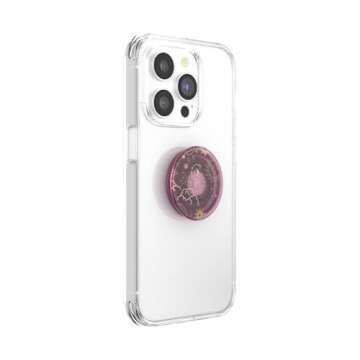 PopSockets Translucent Phone Grip with Expanding Kickstand, PopSockets for Phone, Adhesive Grip, Translucent PopGrip - Celestial Mauve