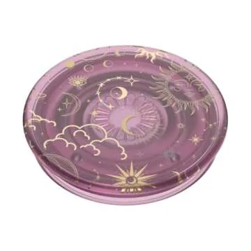 PopSockets Translucent Phone Grip with Expanding Kickstand, PopSockets for Phone, Adhesive Grip, Translucent PopGrip - Celestial Mauve