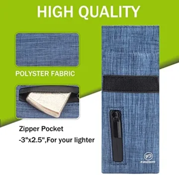 FIREDOG Smell Proof Bags, Fabric Odor Proof Bag for Dog Tested 3"x6" Small Stash Travel Storage Pouch(Blue)