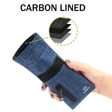 FIREDOG Smell Proof Bags, Fabric Odor Proof Bag for Dog Tested 3"x6" Small Stash Travel Storage Pouch(Blue)