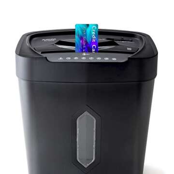 Protect Your Privacy with Aurora 12-Sheet Crosscut Shredder for Home & Office