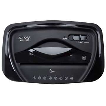Aurora 12-Sheet Crosscut Shredder with 5.2 Gal Basket