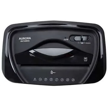 Aurora 12-Sheet Crosscut Shredder with 5.2 Gal Basket