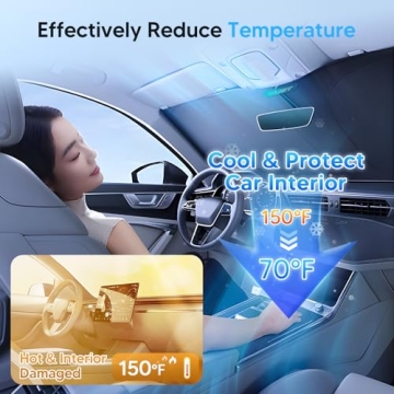 KUST Windshield Sun Shade – 2022-2026 Honda Civic Accessories, Custom Fit & Foldable UV Ray Blocke...