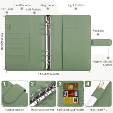 SKYDUE 100 Envelopes Money Saving Challenge Binder, Savings Challenges Book with Cash Envelopes, Budget Binder with Double Side Laminated Tracker, Easy and Fun Way to Save $5050, 10000