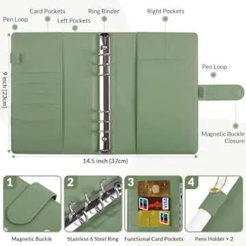 SKYDUE 100 Envelopes Money Saving Challenge Binder, Savings Challenges Book with Cash Envelopes, Budget Binder with Double Side Laminated Tracker, Easy and Fun Way to Save $5050, 10000