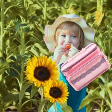 UPGRADED Carrying Bag for Toniebox Starter Set - Carrying Case for Toniebox, Tonie Figures ,Headphones and Charging Station, Portable Storage Bag with Shoulder Strap and Handle Bar, Cute Design