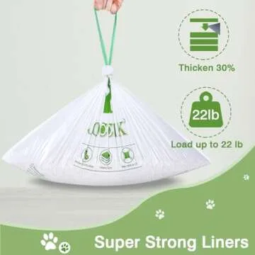 Cat Litter Box Liner Bags Compatible with Self-Cleaning Litter Box Robot 100 Pack, Waste Drawer Liners Heavy Duty White 9-11 Gallons Replacement Bags…
