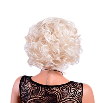 GNIMEGIL Short Blonde Curly Wig for Parties and Costumes