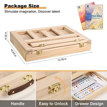 Deluxe Painting Set with Watercolor Paints and Easel