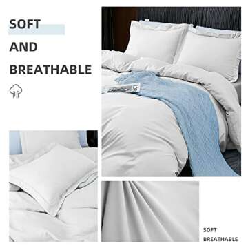 BBANGD Queen Size Duvet Cover Set - Ultra Soft Microfiber Bedding Comforter Cover