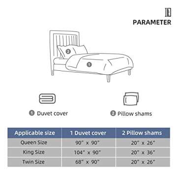 BBANGD Queen Size Duvet Cover Set - Ultra Soft & Stylish