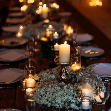 Unscented Pillar Candles Set of 6, Ivory Pillar Candles Bulk (2.8x4 inch) Dripless and Smokeless Can...