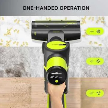 Cordless Vacuum Cleaner, 45KPA 55 Mins Vacuum Cleaners for Home, Rechargeable Stick Vacuum with Tang...