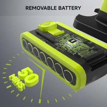 Cordless Vacuum Cleaner, 45KPA 55 Mins Vacuum Cleaners for Home, Rechargeable Stick Vacuum with Tangle-Resistant Design, Self-Standing, Wall Mount Charging Handheld Vacuum for Pet Hair, Carpet