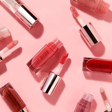 Makeup Revolution Pout Bomb Plumping Gloss, Lip Plumper Gloss To Increase Lip Volume, Contains Vitamin E, Candy, 4.6ml