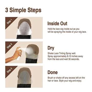 RED By Kiss Lace Tinting Spray, Quick Dry & Skin Tone Matching for Lace Wig, Transfer-proof, No Smudging, Long Lasting, Precision Control with Pointed Nozzle, Peach Scent