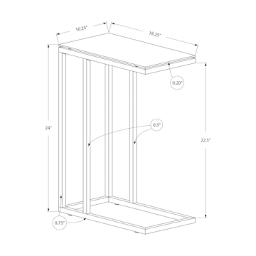 Coaster Home Furnishings Snack Table Chrome & Glass Design 10D
