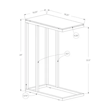 Coaster Home Furnishings Snack Table Chrome & Glass Design 10D