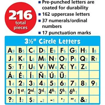 Shop Eucalyptus Circle Letters for Vibrant Classroom Decor