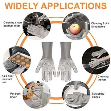 Yiwanda Silicone Dishwashing Gloves - Heat Resistant & Safe