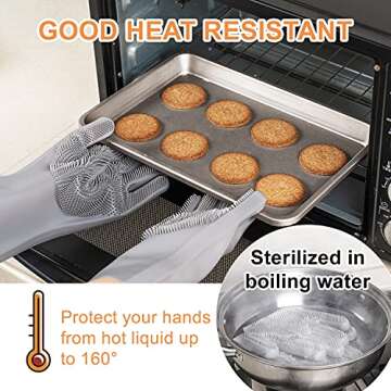 Yiwanda Silicone Dishwashing Gloves - Heat Resistant & Safe