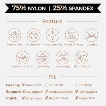 Aoxjox Twist Sports Bras for Women Workout Fitness Training Elegance V Neck Racerback Yoga Crop Tank Top (Dandelion Brown, Medium)