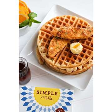 Simple Mills Almond Flour Mix, Pancake & Waffle, Naturally Gluten Free, 10.7 oz, Pack of 3 (PACKAGING MAY VARY)