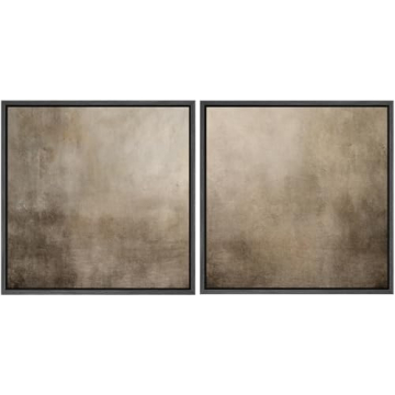 SIGNFORD Framed Canvas Print Wall Art Set Neutral Abstract Minimalist Earthy Tones Illustrations Mod...