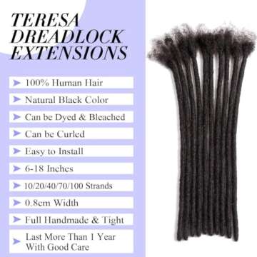 Teresa 0.8cm & 0.6cm & 0.4cm & 0.2cm Width 6-18 Inch 10, 20, 40, 70, 100 strands 100% Human Hair Dre...