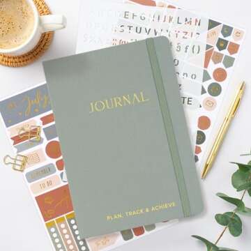 ZICOTO Ultimate Journaling Kit with Notebook Stencils and Stickers