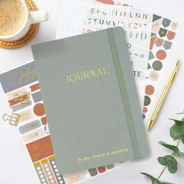 ZICOTO Ultimate Journaling Kit with Notebook Stencils and Stickers