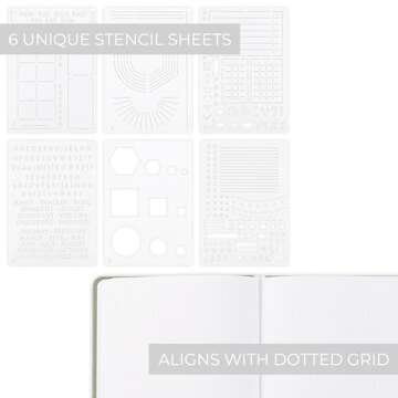 ZICOTO Ultimate Journaling Kit with Notebook Stencils and Stickers