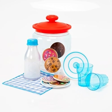 Fat Brain Toys Pretendables Milk and Cookies Set - Imaginative Play for Ages 3-10