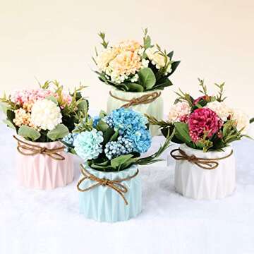 SUPNIU Hydrangea Bouquet for Home or Office Decor