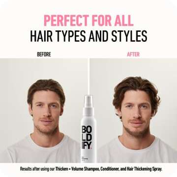 Boldify Hair Thickening Spray for Fuller Hair Volume