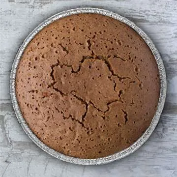 PLASTICPRO 10'' Inch Round Deep Tin Foil Pans Disposable Aluminum, Freezer & Oven Safe - For Baking, Cooking, Storage, Roasting, & Reheating, Pack of 10