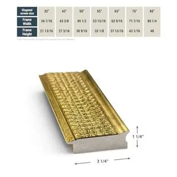 Gatsby Gold Deco Frame for Samsung The Frame TV - 55"