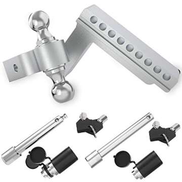 Versatile YITAMOTOR Adjustable Trailer Hitch with Dual Balls