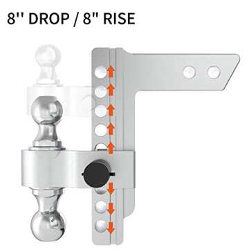 Versatile YITAMOTOR Adjustable Trailer Hitch with Dual Balls