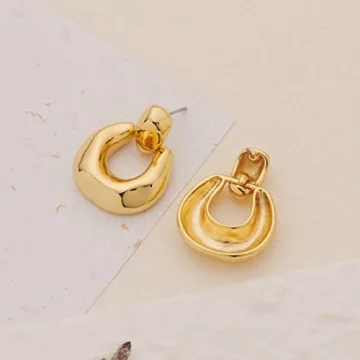 Stylish Gold Dangle Earrings for Women - HESSAWELL