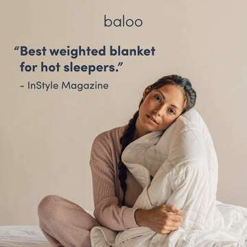 Baloo 25lb Weighted Blanket for Cool Sleep Comfort