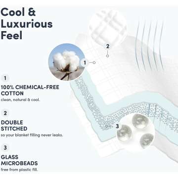 Baloo 25lb Weighted Blanket for Cool Sleep Comfort